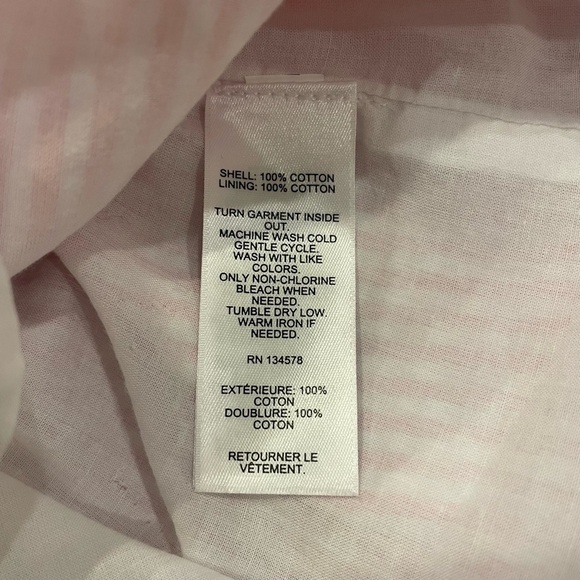 Vineyard Vines Pink & White Seersucker Sleeveless Dress Size 14 - Picture 8 of 11